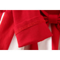 manches longues fille rouge vêtements décontractés vieux design enfants adultes arc rayures couture robes pour enfants